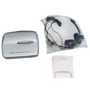 Personal Cassette Player Grey Walkman W/ Corded Headphones TESTED!